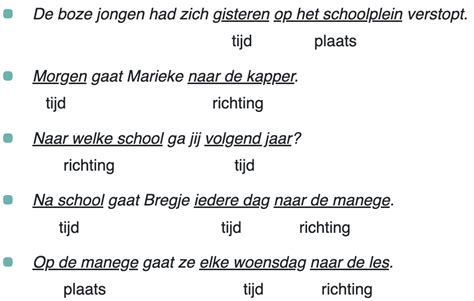 bijvoeglijke bepaling oefenen